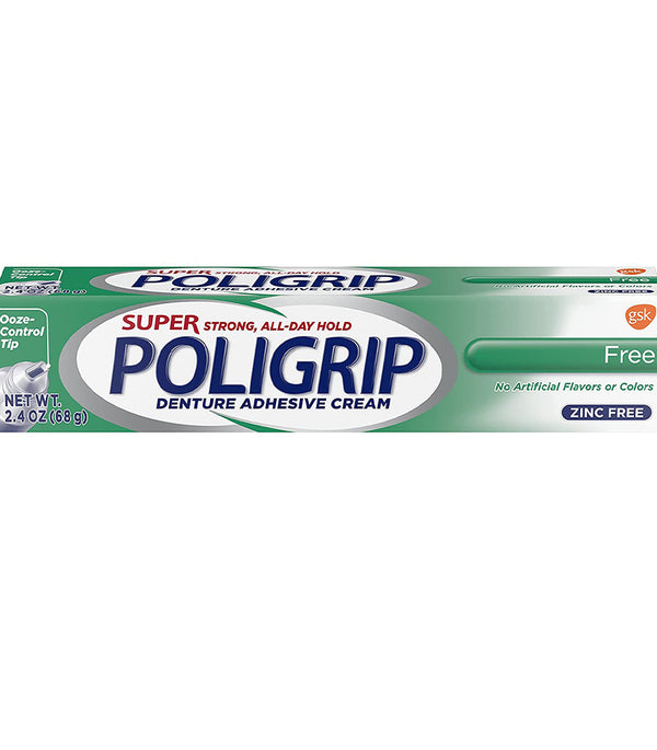 Poligrip Zinc-Free Denture Adhesive Cream